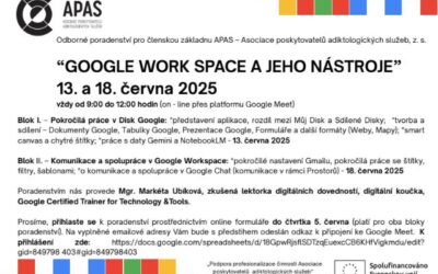 Poradenství pro členy: Google Work Space a jeho nástroje